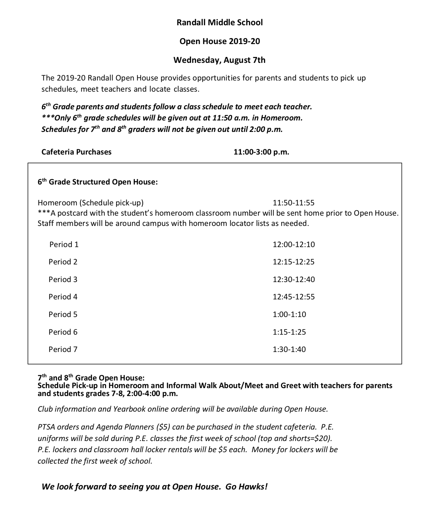 Hillsborough County Bell Schedule 2022 2023 Open House - Randall Middle Ptsa